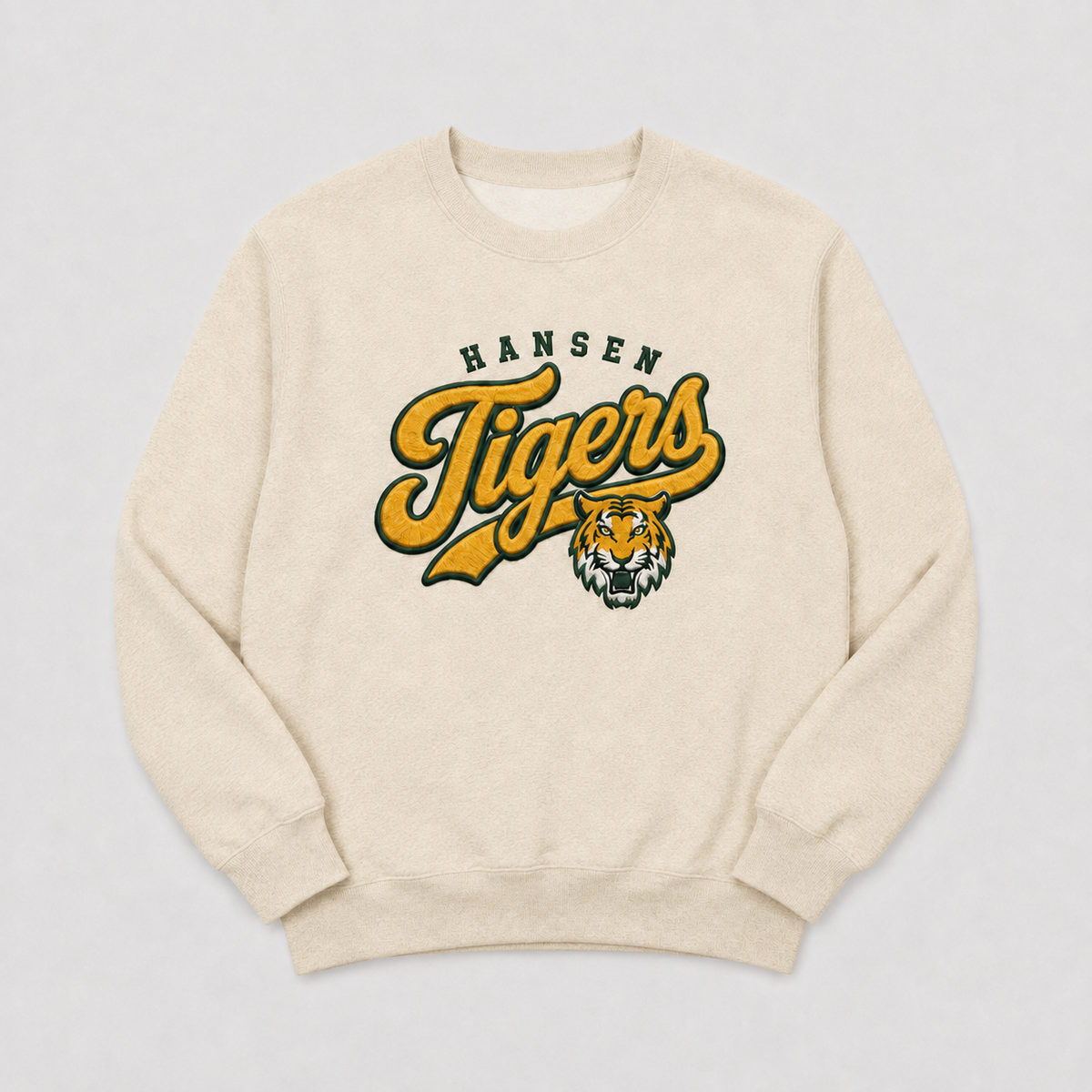 Hansen Tigers Embroidered Crew Neck – Large Center
