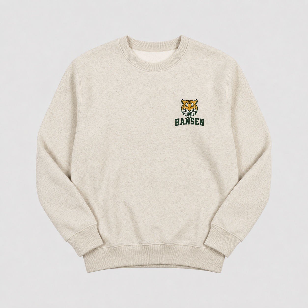 Hansen Tigers Embroidered Crew Neck – Left Chest
