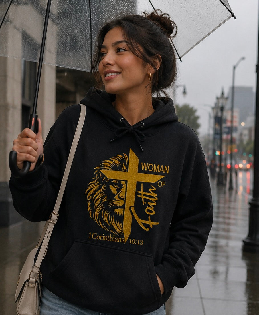 Woman of Faith Embroidered Hoodie