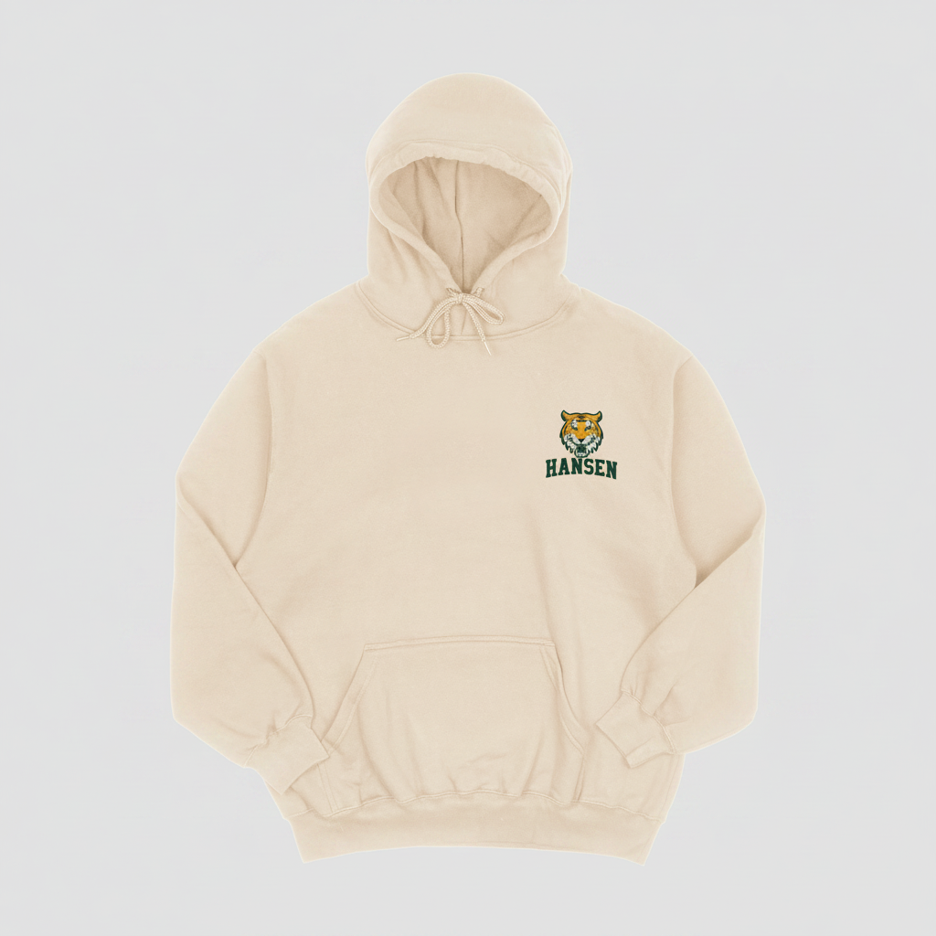 Hansen Tigers Embroidered Hoodie – Left Chest