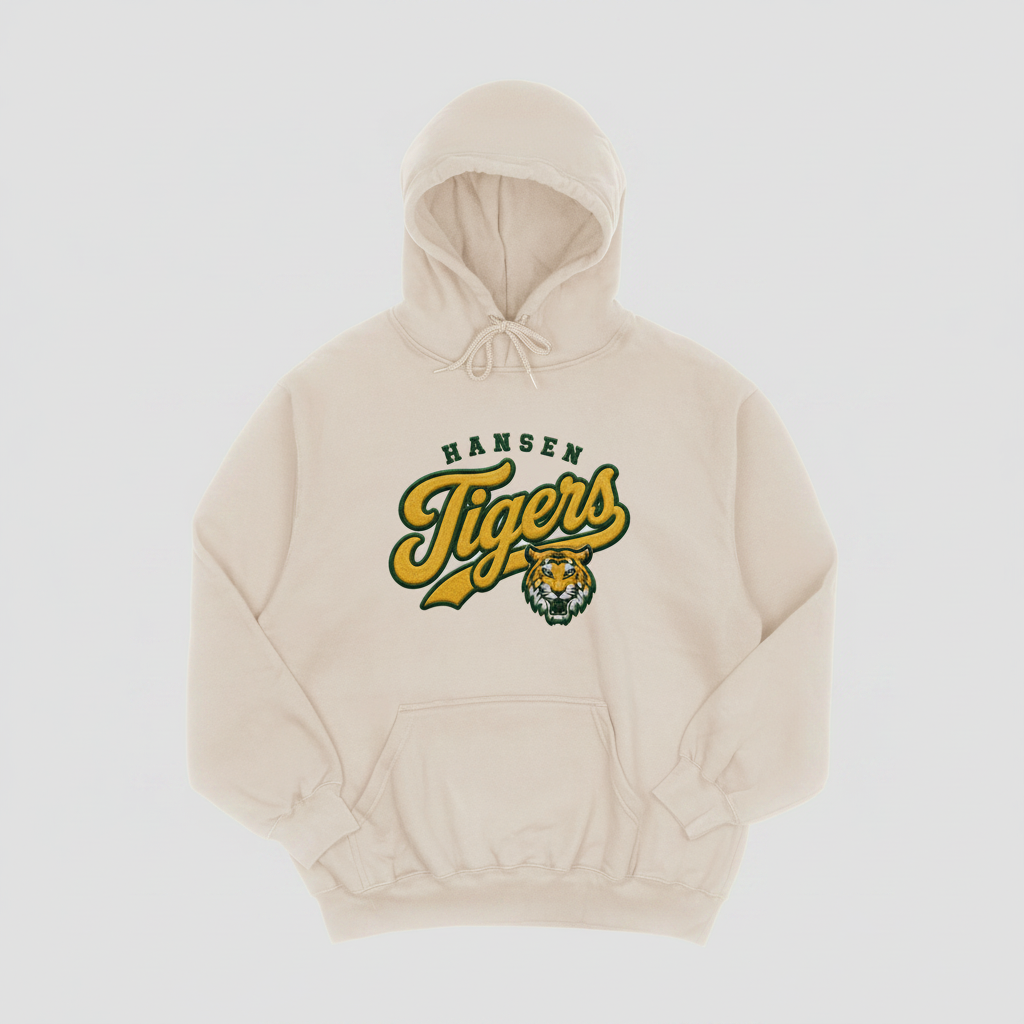 Hansen Tigers Embroidered Hoodie – Large Center