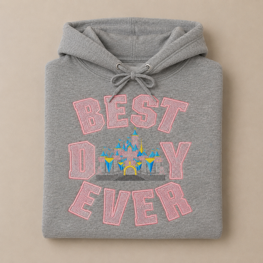 Best Day Ever Theme Park Embroidered Hoodie